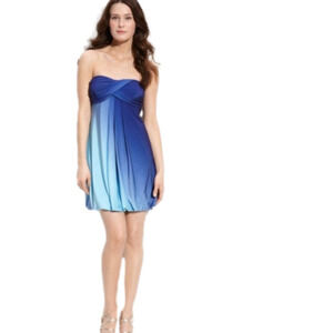 Xscape Blue Y2K Ombré Bubble Cocktail Dress Size 4